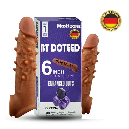 6 Inch BT Dotted Condom with Realistic Texture Sensual Experience